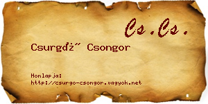 Csurgó Csongor névjegykártya