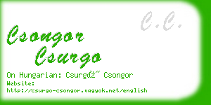 csongor csurgo business card